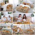thumbnail image 5 of 3 Piece Sunflower Duvet Cover Set Queen Size,Microfiber Comforter/Quilt Cover with Corner Ties and 2 Pillowcases,Vintage Summer Botanical Wooden Farmhouse All Season Soft Bedding with Zipper Closure, 5 of 8