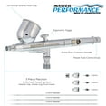 thumbnail image 2 of Master Performance G222 Pro Set Master Airbrush with 3 Nozzle Sets (0.2, 0.3 & 0.5mm Needles, Fluid Tips and Air Caps) and Air Hose - Dual-Action Gravity Feed Airbrush 1/3 oz Cup - Spray Art Auto, 2 of 6
