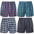 thumbnail image 2 of Falari 4-Pack Men's Boxer Underwear 100% Cotton Assorted-43 XX-Large, 2 of 6