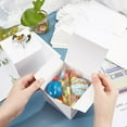 thumbnail image 3 of Paquete de 30 cajas de regalo Kraft, cajas de cartón blanco para envolver regalos, cajas para galletas y dulces de 3 x 3 x 3.5 pulgadas, 3 of 8
