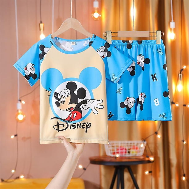 16 (altura 138-148 cm) Mickey2Summer Pijamas para niños Pantalones superiores Conjunto de pijamas de oso de dibujos animados Ropa para niños y niñas Pijamas para bebés Camiseta de manga corta esquí esquí Gafas de esquí