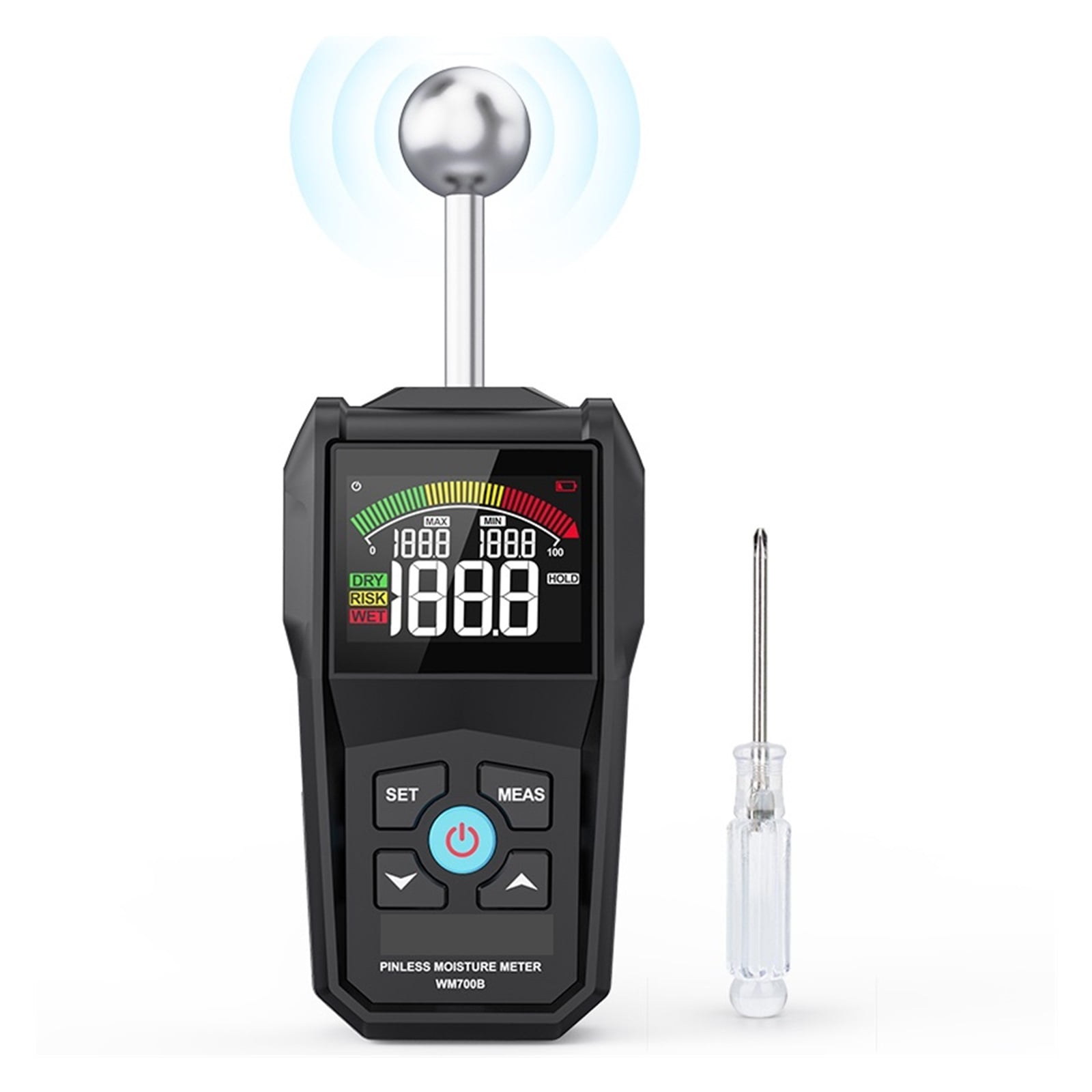 Moisture Meter For Wood Meter Non-destructive Hygrometer Double Sided Humidity Tester Self Calibration Timber Damp Detector ,Wide Applications
