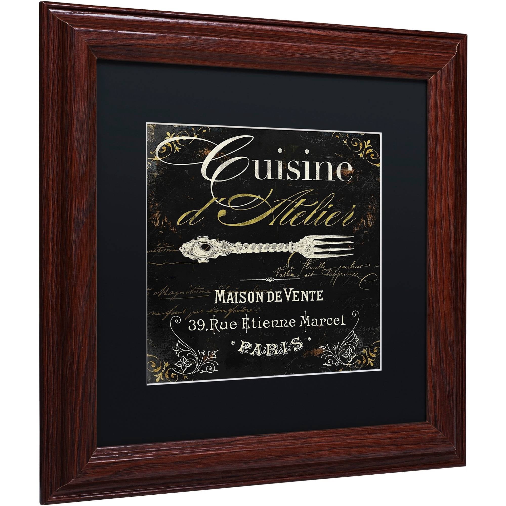 Trademark Fine Art "La Cuisine I" Canvas Art by Color Bakery Black Matte, Wood Frame