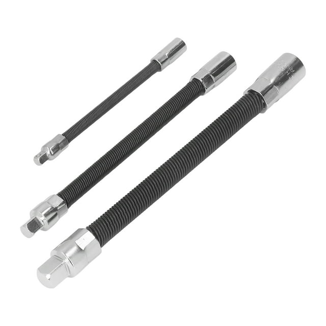 Barra de extensión flexible de 3 piezas, soporte magnético de extensión de taladro eléctrico de acero con resorte para reparación de automóviles
