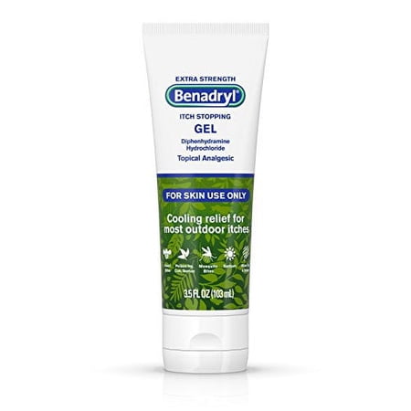 Benadryl Itch Stopping Topical Analgesic Cooling Relief Outdoor Gel 3.5 oz