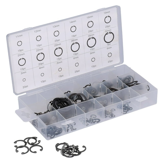 Clip Anneau, 18 Tailles Différentes Bague d'Assemblage Kit pour Atelier de Réparation pour la Maison