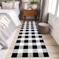 thumbnail image 4 of Runner Rugs 2x6 Ft, Black White Checkered Non Slip Area Rugs for Kitchen Bedroom Entryway, Farmhouse Buffalo Plaid Washable Carpet Runner Rug Floor Mats for Bedroom Home Decor, 4 of 9