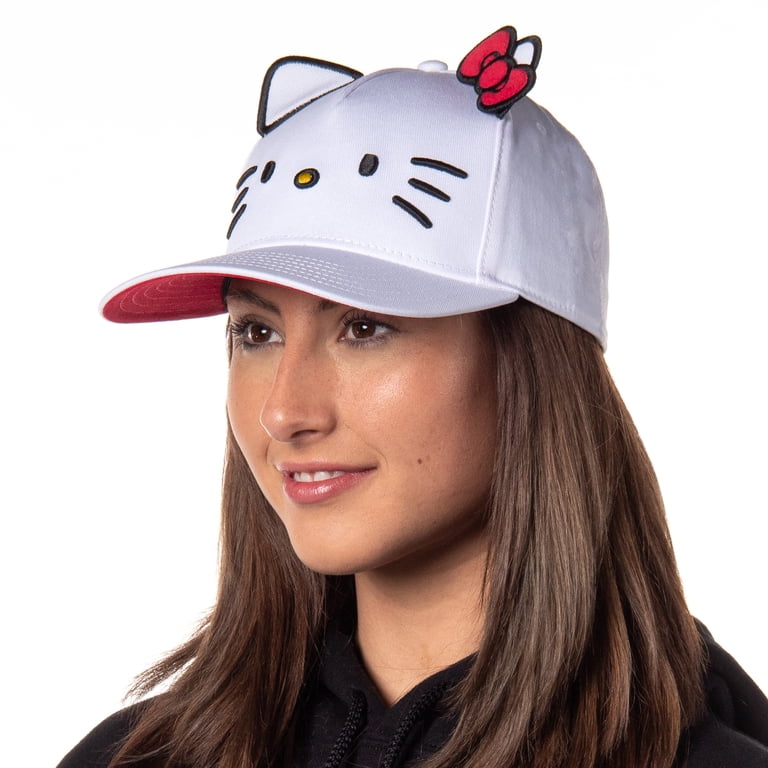 Hello Kitty Embroidered Face And Whiskers Design Adult OSFM