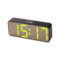 thumbnail image 1 of Reloj despertador digital RGB, reloj electrónico con control de voz, reloj despertador de mesa con espejo. Negro, 1 of 9