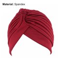 thumbnail image 6 of AYYUFE Turban Cap Solid Color Cross Shape Headdress Brimless Pure Color Beanie Headwrap Party Accessories, 6 of 8