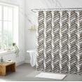 thumbnail image 1 of 1 rideau de douche en tissu à chevrons, 1 of 2