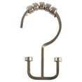 thumbnail image 2 of Utopia Alley  Deco Flat Double Roller Shower Curtain Hooks, Satin Nickel - Brushed Nickel, 2 of 5