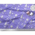 thumbnail image 2 of Soimoi Purple Cotton Voile Fabric Yacht & Direction Compass Nautical Decor Fabric Printed Yard 42 Inch Wide, 2 of 3