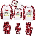 thumbnail image 2 of 2023 Pijamas navideños a juego para la familia Cuadros rojos Pijamas navideños clásicos Jammies divertidos Ropa de dormir linda Conjuntos de ropa de dormir, 2 of 3