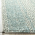 thumbnail image 5 of SAFAVIEH Courtyard Robert Striped Indoor/Outdoor Runner Rug, Light Grey/Aqua, 2'3" x 12', 5 of 10