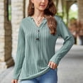 thumbnail image 5 of Viadha Women's V-Neck Casual Solid Colour Knitted Twist Long Sleeve Blouse Long Sleeve V-Neck Blouse/Shirt, 5 of 9