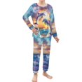 thumbnail image 2 of DISNIMO Sunset Dolphin Pajamas for Girls Size 15-16 Pjs Sets for Kids Long Sleeve Pajamas Girls Pajama Sets for Kids 2 Piece Pajama Set Girls Night Wear Kids Sleepwear Girls Fall Lounge Set for Boys, 2 of 7