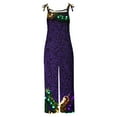 thumbnail image 5 of Moxiu Mardi Gras Overalls Women Wide Leg Patchwork Sequin Graphic Overalls Plus Size Adjustable Strappy Loose Fit Rompers 2025 Multicolor,XL, 5 of 5