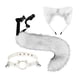 thumbnail image 3 of 3 piezas de accesorios decorativos para disfraz de Halloween con orejas y cola de gato gris Yuyangstore disfraz de cosplay, 3 of 8