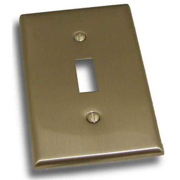 Single Toggle Switch Plate, Satin Nickel