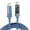 Blue-2m, variant on 3. Transparent 100W USB C Charging Cable Auto Power Cutoff Aluminum PVC Construction for Smart Devices (116 chars)