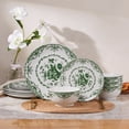 thumbnail image 6 of Vesteel 12 Pieces Bowls and Plates Set, Floral Ceramic Dinnerware Set for 4, Porcelain Tableware Dishes Set for Kitchen, Dining, Microwave & Dishwasher Safe, Vintage Green, 6 of 10