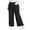 Black, variant on LANREMON Womens Plus Size Ribbed Loose Wide Leg Pants with Pockets Casual Lounge Pants High Waisted Palazzo Trousers