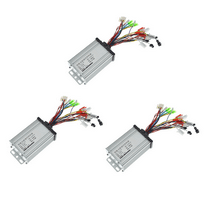 3X 36V 48V 350W E-Bike Brushless Controller 6 Tube Dual Mode for Electric Bicycle Scooter Speed Intelligent Dual Motor,3 x Controller,silver