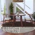 thumbnail image 3 of Black Striped Round Area Rug 7Ft Washable Circle Rugs for Dorm Laundry Room, Farmhouse Stripes Modern Abstract Art Non-Slip Carpet Floor Mats Indoor Outdoor Carpet Runner Aesthetic Home Decor, 3 of 8
