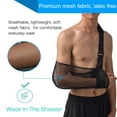 thumbnail image 3 of 1 Pcs Mesh Arm Shoulder Sling, Medical Shoulder Immobilizer for Shower, Adjustable Arm Brace for Torn Rotator Cuff Injury, Right Left Arm for Men Women, Shower Sling for Elbow, Wrist, Black, 3 of 9