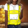 thumbnail image 2 of T-shirts Stylés pour Femmes à Porter Décontractément avec Imprimé Festival de la Bière Col Rond Manches Courtes Design Parfait pour Style Toute l'Année, 2 of 5