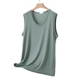 thumbnail image 4 of Besolor Plus Size Pajamas Tank Tops for Women Crew Neck Sleeveless T-Shirts Summer Lightweight Thin Comfy Loose Loungewear Basic Tee Tanks, 4 of 5