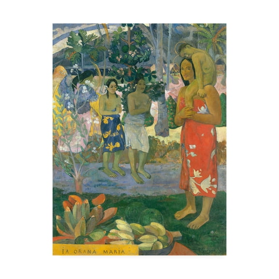 Trademark Fine Art 'La Orana Maria (Hail Mary)' Canvas Art by Paul Gauguin