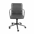 thumbnail image 2 of HomeRoots 25.20" X 25.20" X 35.83" Low Back Office Chair in Gray with Brushed Nickel Base, 2 of 6