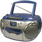 JS Karaoke CD/Radio/Cassette Boombox, Blue, PD6548