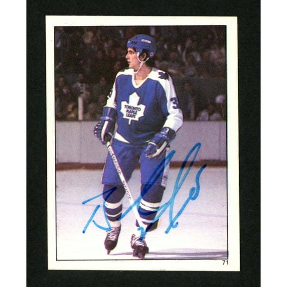 Bob Manno Autographed 1982-83 Topps Sticker Card #71 Toronto Maple Leafs SKU #154115