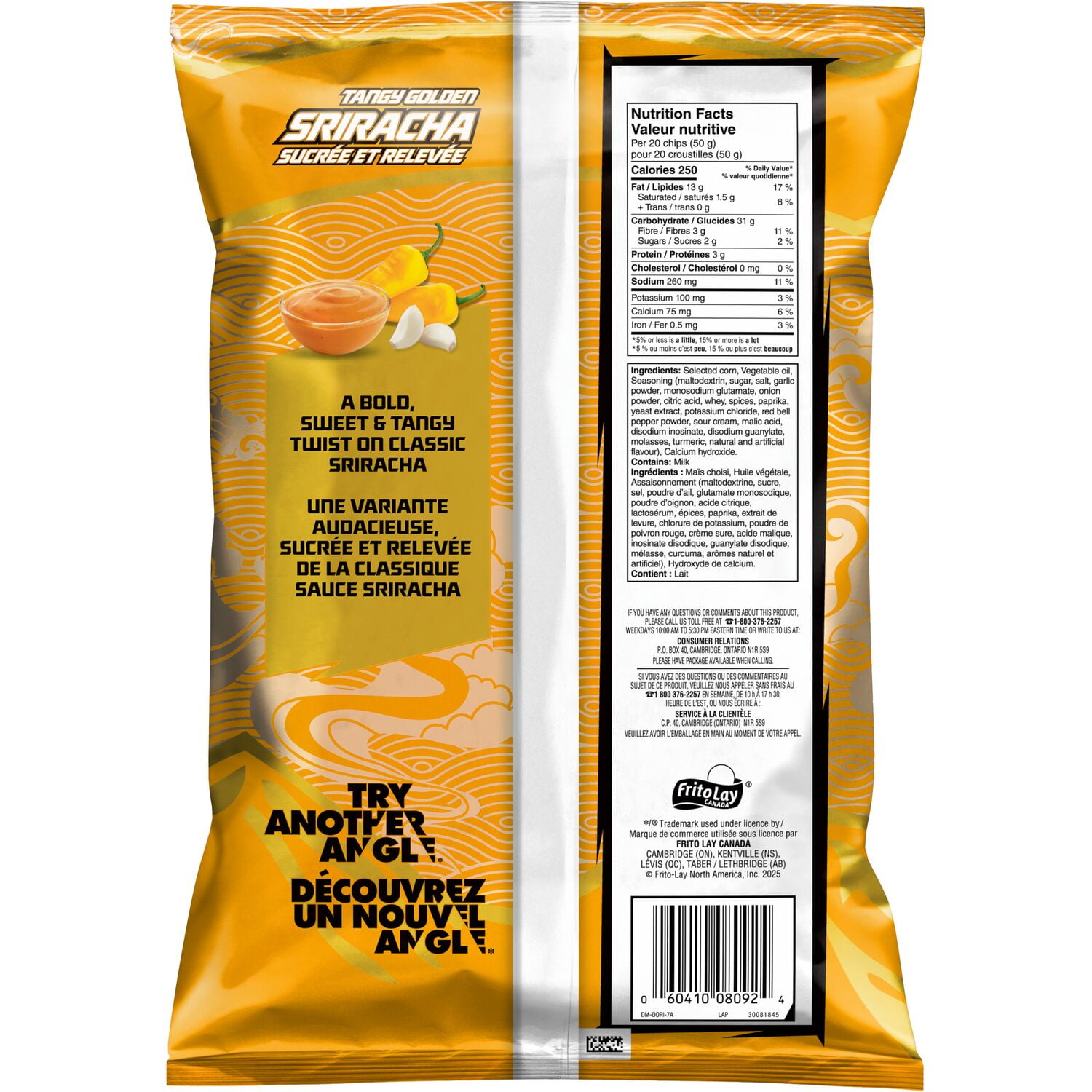 Doritos Tangy Golden Sriracha flavoured Tortilla Chips
