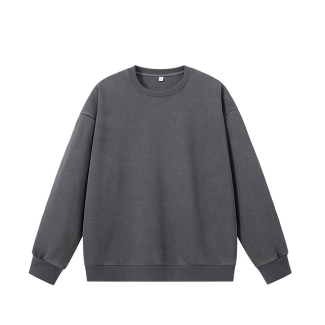 pstuiky Camisas casuales de manga larga para hombre, Sudadera de cuello redondo y manga larga desgastada de color liso para hombre camisetas de hombre xl
