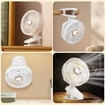 thumbnail image 3 of ICQOVD Desktop Fan Usb Desktop Fan Rechargeable Long Battery Portable Fan for Summer Outdoor Work Use, 3 of 8