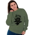 thumbnail image 3 of Diamond Bleeding Heart Compass Unisex Plus Fleece Graphic Sweatshirt Brisco Brands 4X, 3 of 5