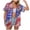 Hot Pink, variant on Women American Flag Shirts Patriotic Camp Shirt 4th of July Tops USA Flag Red White Blue Top Button Up Plus Size (Brick Red, L)