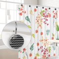 thumbnail image 4 of Black and White Stripes Shower Curtain Hooks（Set of 12）for Home Hotel Shower Rods Bathroom Crystal Glass Print Stainless Steel Round Curtain Hooks, 4 of 5