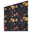 thumbnail image 2 of Designart 'Yellow and Orange Wild Flowers On Dark Blue' Traditional Print on Natural Pine Wood, 2 of 5