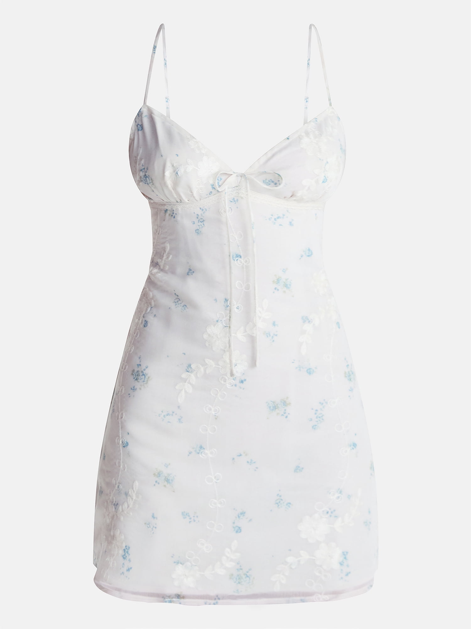 No Boundaries Embroidered Organza Mini Dress, Women’s XXS-XXL