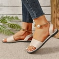 thumbnail image 5 of Dakaela Women's Flat Sandals Comfortable Dressy Summer Shoes Ankle Strap Footbed Slides Flip Flops, 5 of 7