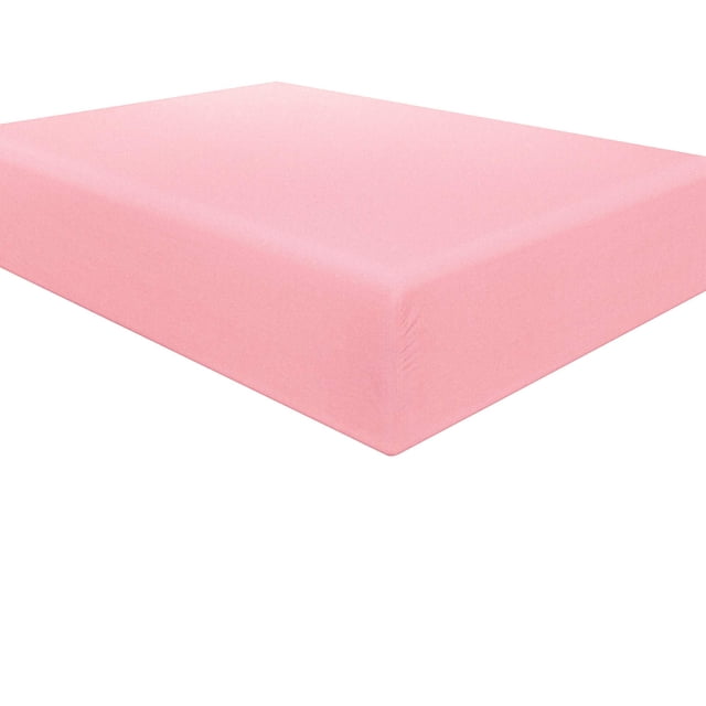 Sábana bajera ajustable NTBAY de microfibra cepillada, color rosa