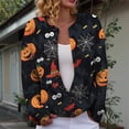 thumbnail image 2 of Miaoju Halloween Cozy Knit Cardigan for Adults V Neck Sweater with Graphic Print for Seasonal Wear, 2 of 6