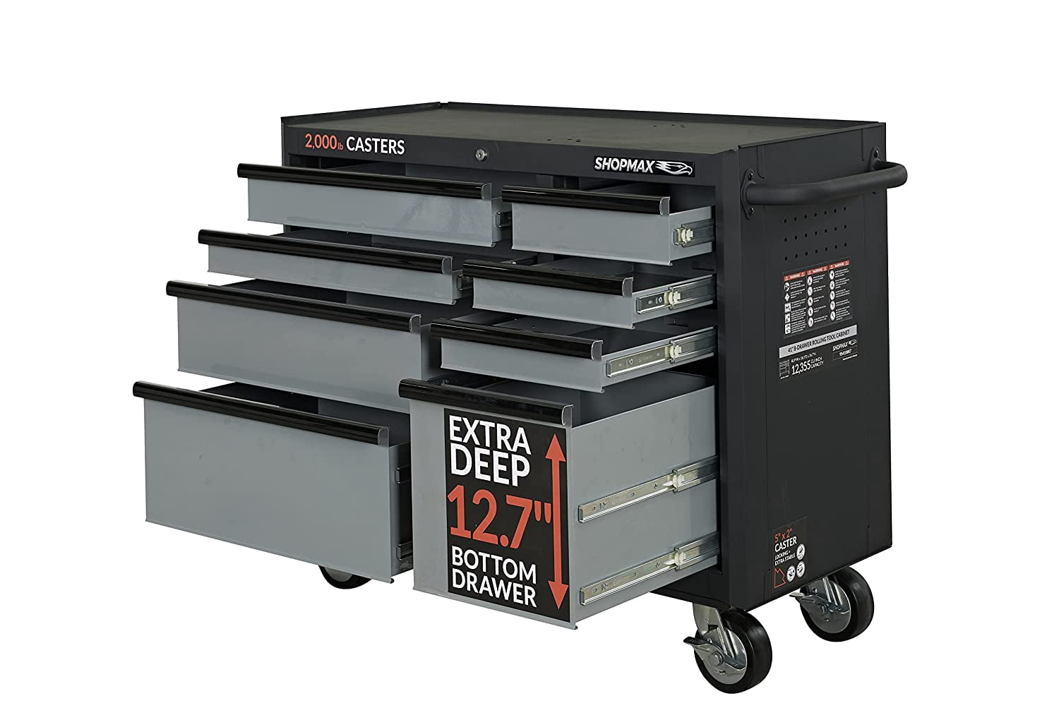 41 in. W 8-Drawer Rolling Tool Cabinet