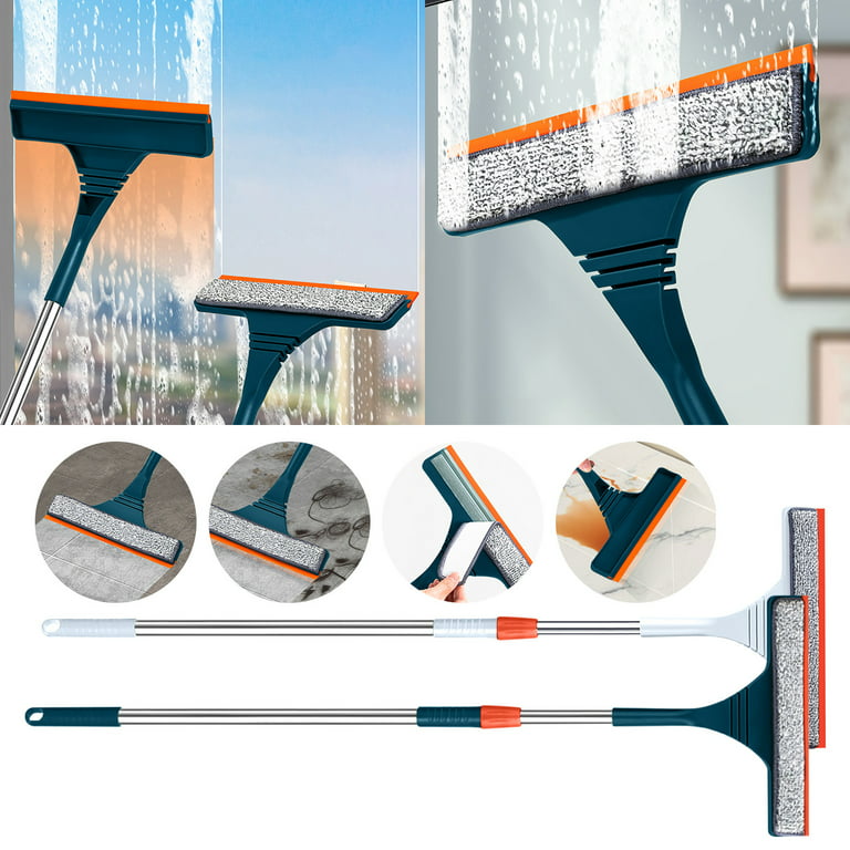 Spring Savings Cramax Clearance Double-Sided Window Cleaning Brush Telescopic Rod Glass Wiper Household Window Scraping Window Scraper Tool, Size: 1XL