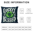 thumbnail image 6 of Ulloord Pillow Cover Green Throw Pillow Case Lucky Farmhouse Cushion Cover for Home Office Sofa Couch, 6 of 6